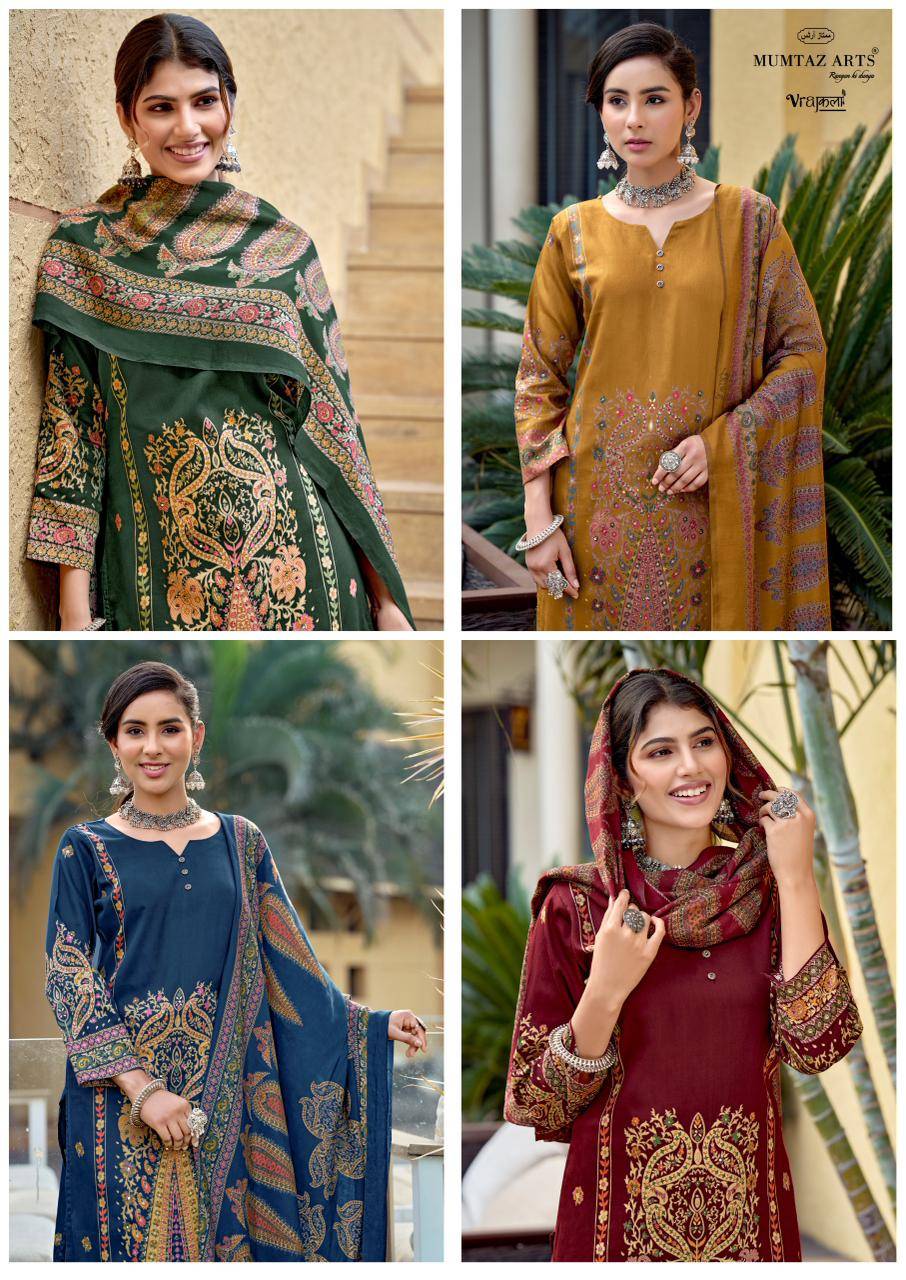 SAPTRANGI by MUMTAZ ARTS 1001 to 1004 series VISCOSE JAM dresses at Wholesale Price
